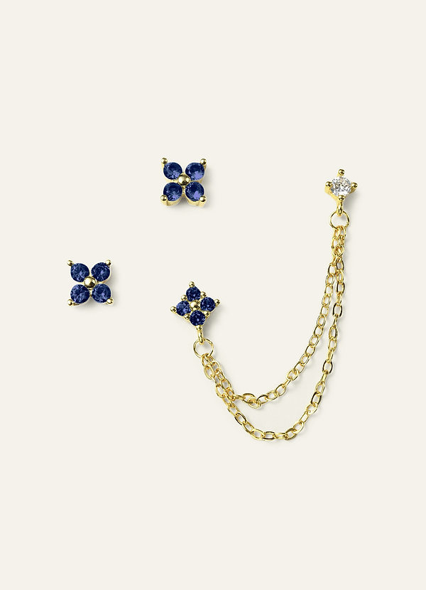 front 14K Gold Plated Birthstone Dangle Earrings