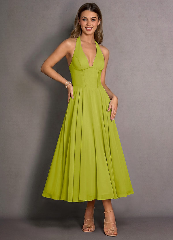 Robe Maxi Vert Citron Isabeau image1