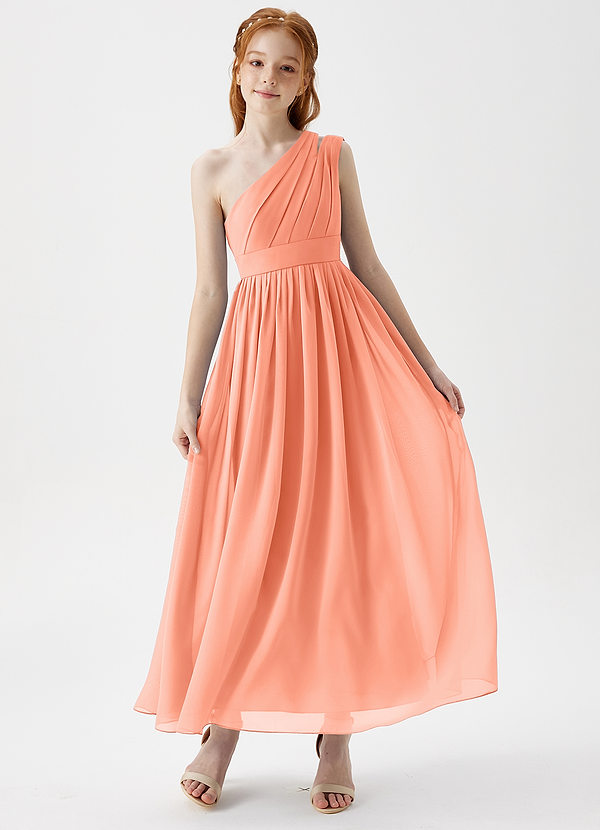 Azazie Anissa Junior Sunset A-Line Pleated Chiffon Dress image1