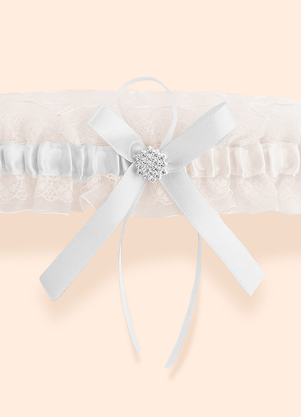 front Blue Lace Wedding Garter