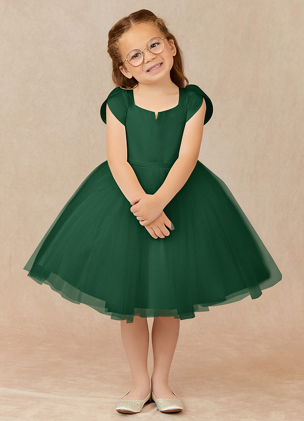 front Azazie Malinda Flower Girl Dress