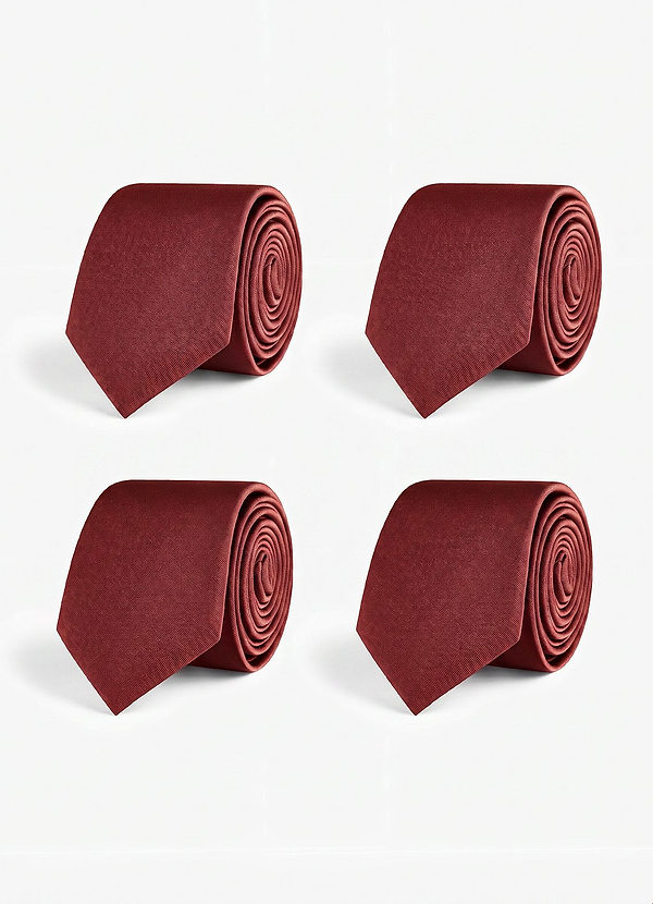 front Stretch Satin Skinny Tie Set – 4 Pieces