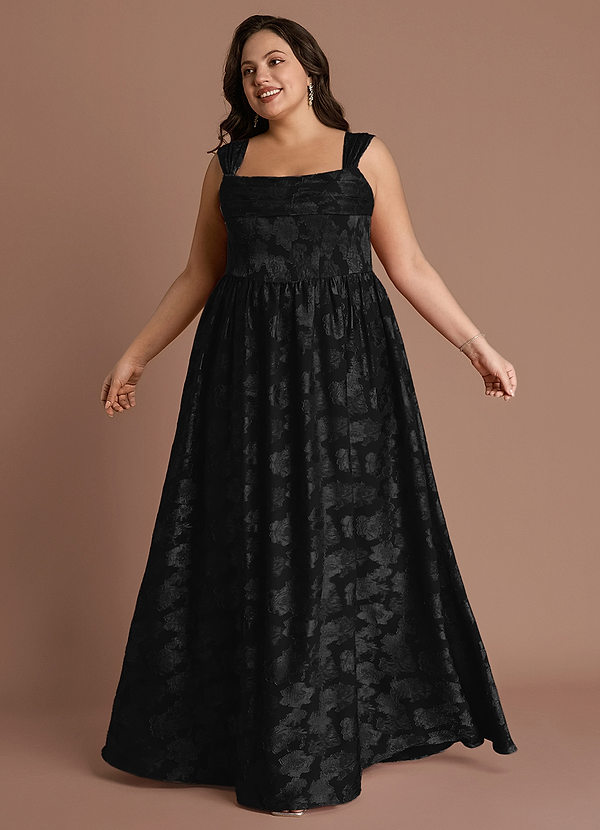 Hazel Black Pleated Maxi Dress image1