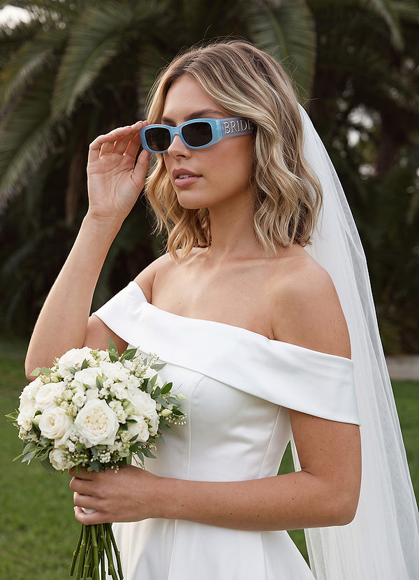 front BRIDE Letter Firkantede Fotoklare Solbriller