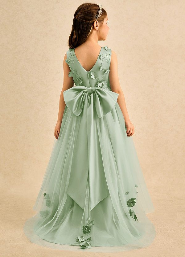 Azazie Filo Klänningar för brudeflicka Klä Balklänning i Matt satäng Rosett image1