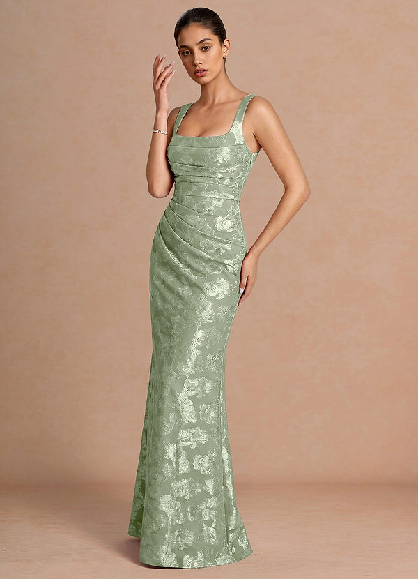 Robe Maxi Vert Clair Agustina image1