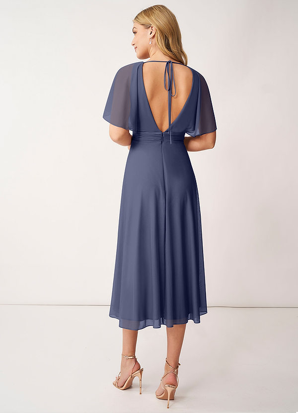 Stormy Tea Length Bridesmaid Dresses Starting at $79 | Azazie image.