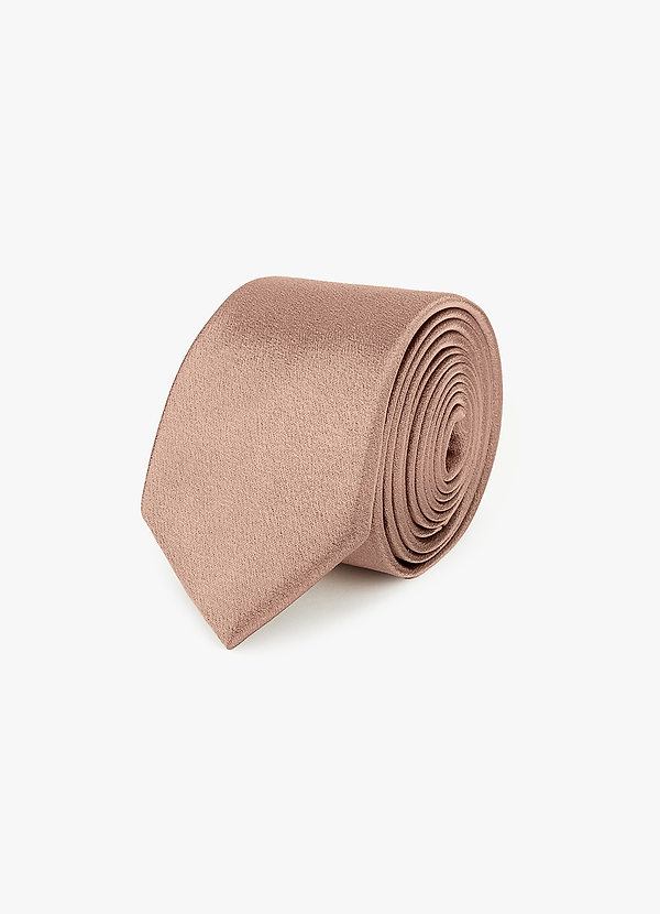 front Metallic Satin Skinny Tie