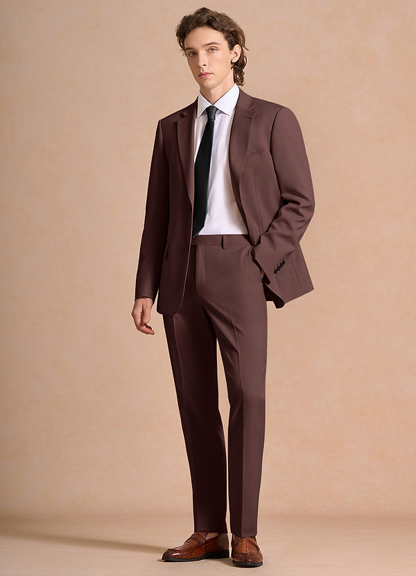 front James Espresso Structured Stretch Suit