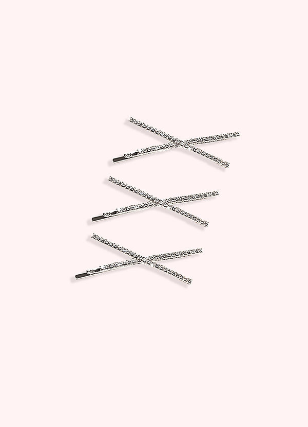 front X-Shaped Rhinestone Hair Clip