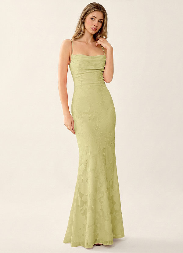 Natasha Citroensorbet Jacquard korset zeemeerminnen galajurk image1