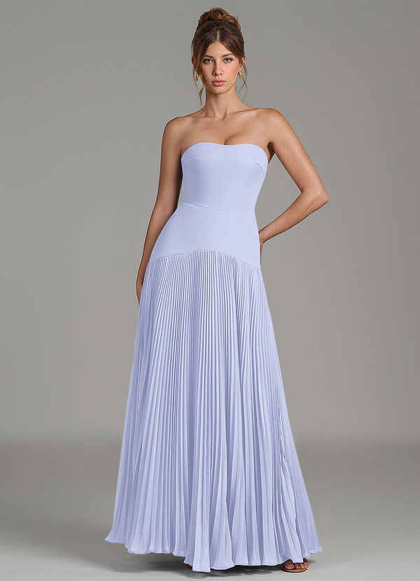 Azazie Yuliana Bruidsmeisjesjurken Jurk van Chiffon met A-lijn Strapless Lavendel image1