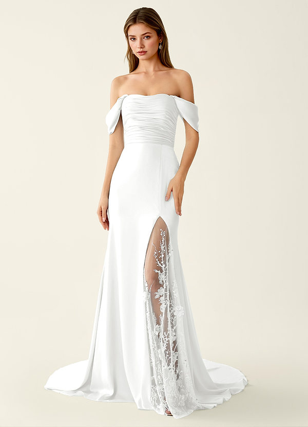 Donatella Weiß 3D-Blumen-Glitzerkleid mit Schnürung am Rücken image1