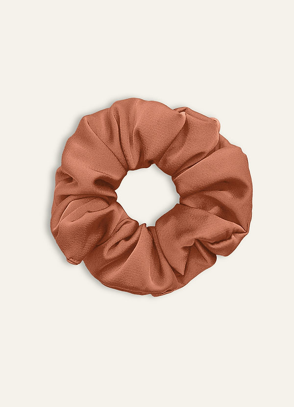 front Matching Color Bridesmaid Stretch Satin Over Size Scrunchies 3Pack