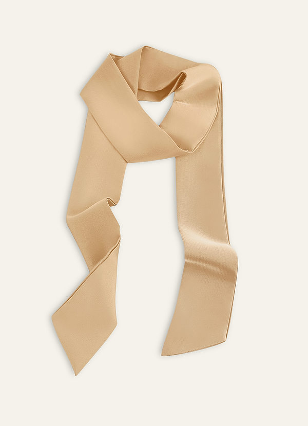 front Matching Color Stretch Satin Hair Scarf