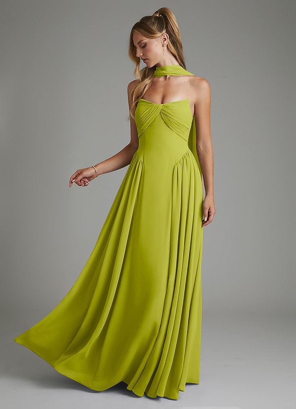 Evan Bridesmaid Dresses Lemongrass A-Line Strapless Chiffon Dress image1