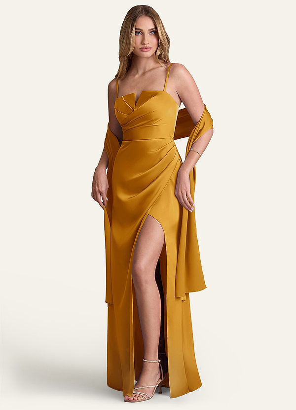 front Azazie Matching Color Stretch Satin Shawl