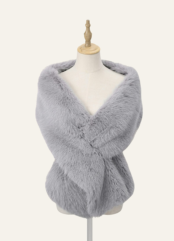 Plush Faux Fur Wrap front