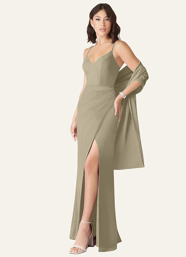 front Azazie Matching Color Chiffon Shawl