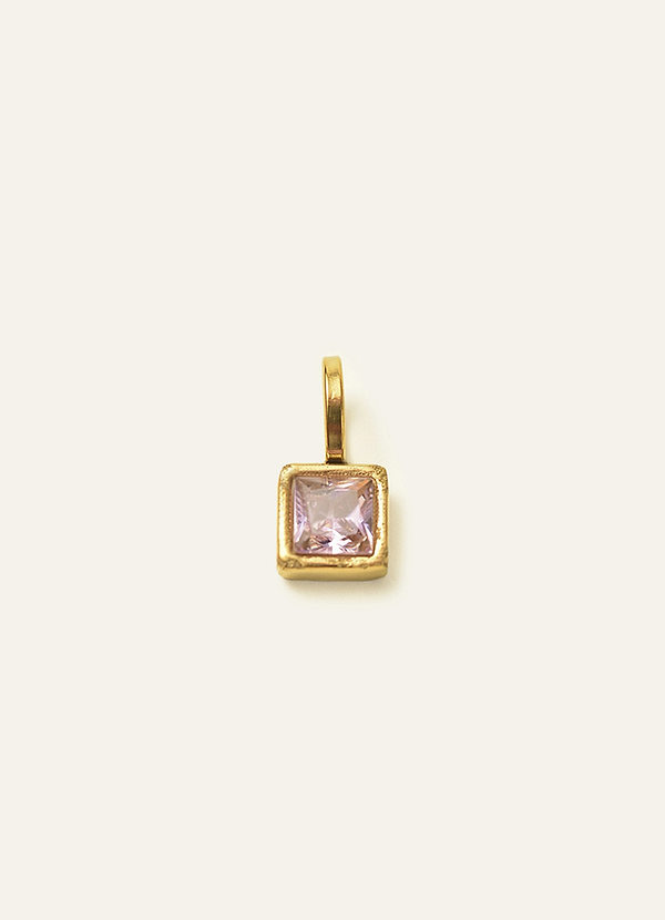 front Collana con ciondolo in pietra portafortuna placcata in oro 18 carati