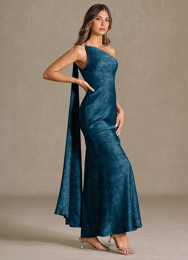 Sapphira Navy Black Maxi Dress image1