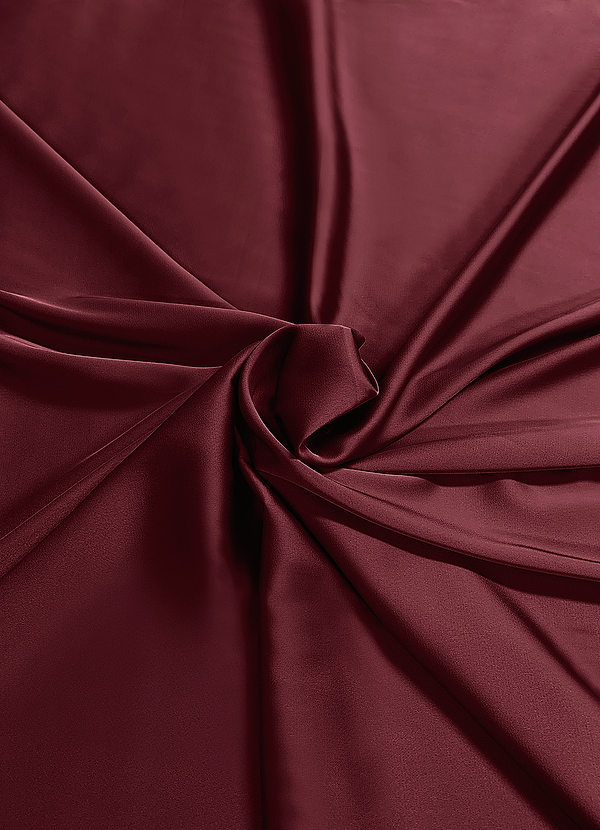 front Azazie Cabernetrot Stretch-Satin-Stoff, Meterware