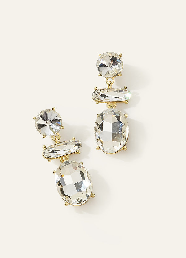 front Statement Crystal Drop Earrings