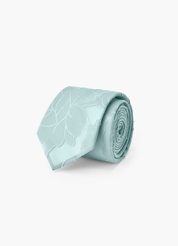 front Corbata estrecha de boda con estampado floral desgastado