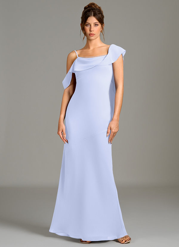 Azazie Kinu Bridesmaid Dresses Lavender Mermaid Corset Chiffon Dress image1