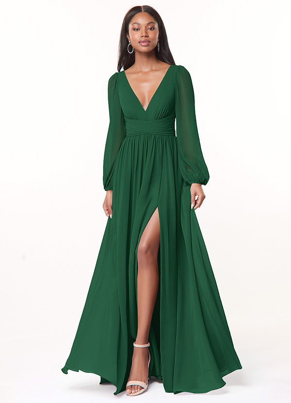 Dark Green Azazie Norah Bridesmaid Dresses | Azazie