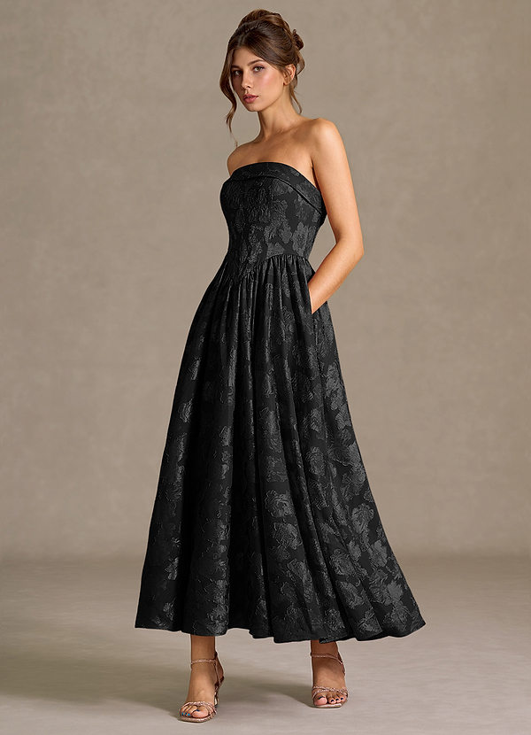 Mila Black Midi Dress image1