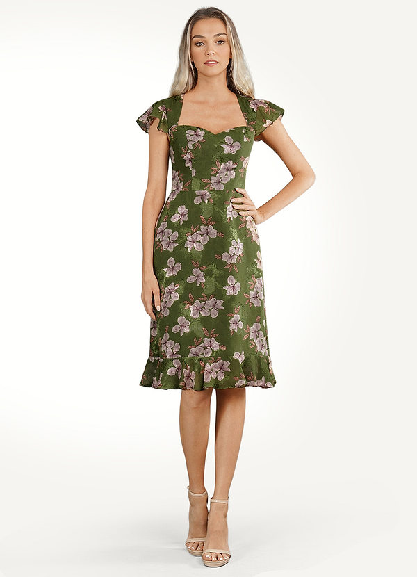 Katie Green Floral Midi Dress image1