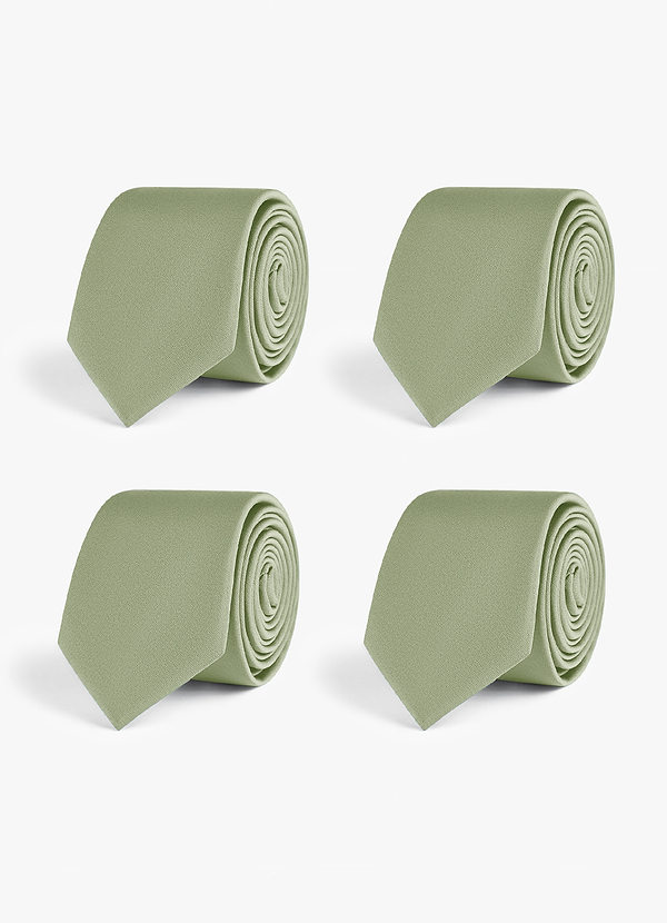 front Stretch Satin Skinny Tie Set – 4 Pieces