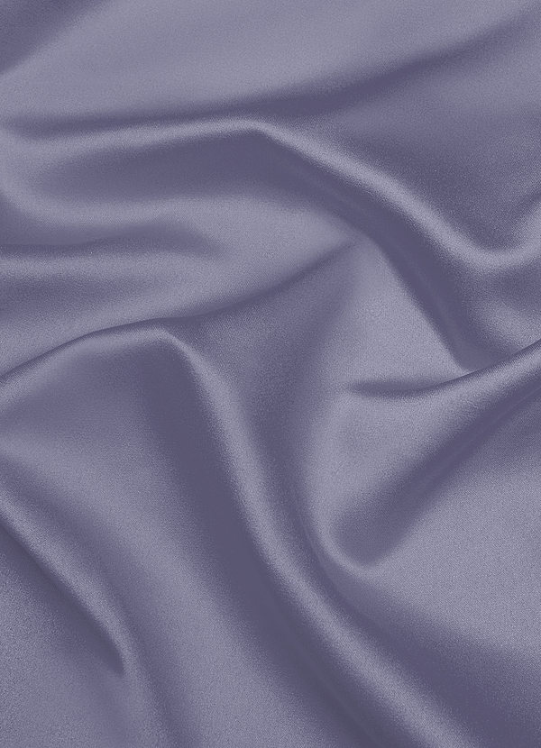 front Azazie Stormy Matte Satin Fabric By the Yard