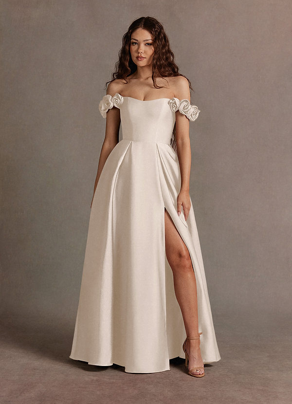 Jessie Cream Rose Straps Gown image1