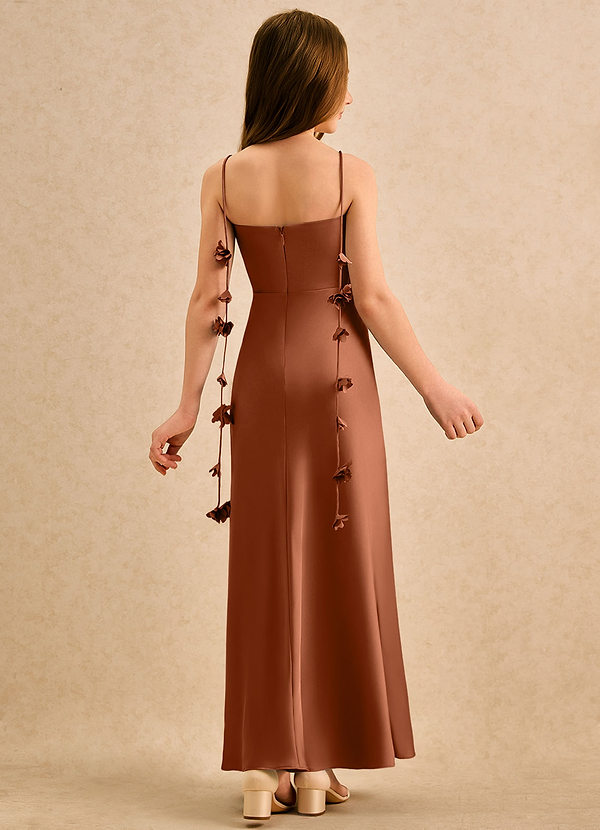 Azazie Kandi Girls Formal Klänningar för brudeflicka Klä A-Line i Stretch Satin Älskling Halsringning image1