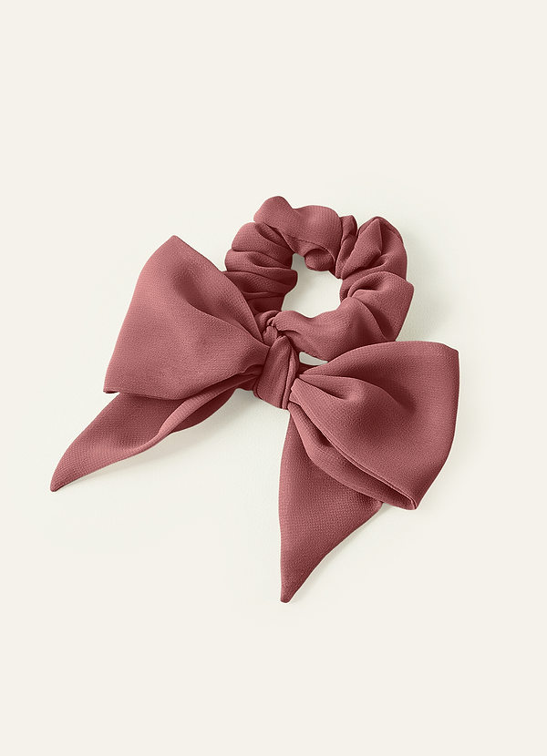 front Matching Color Chiffon Hair Scarf Scrunchie
