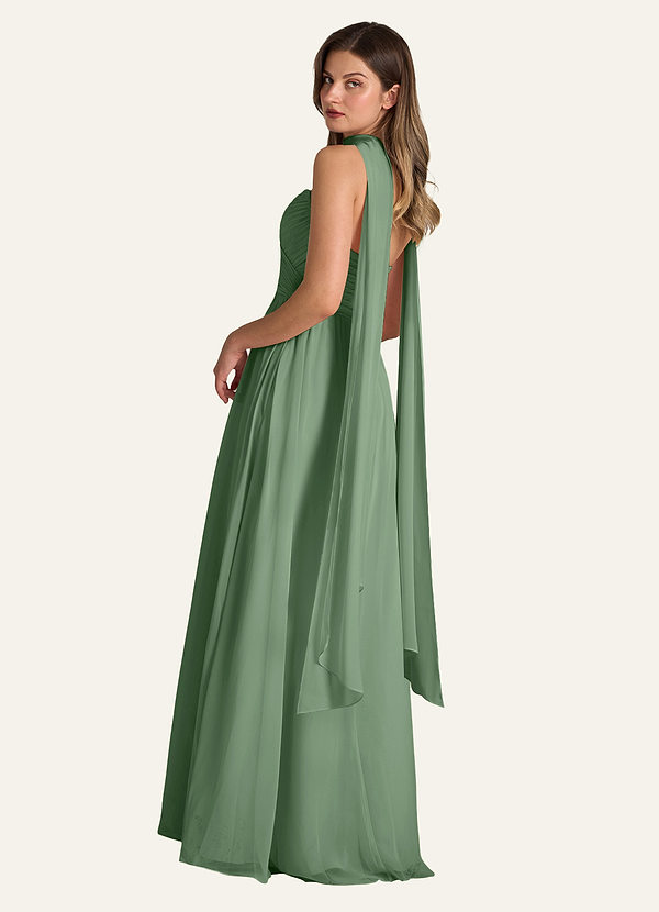 front Azazie Matching Color Chiffon Scarf