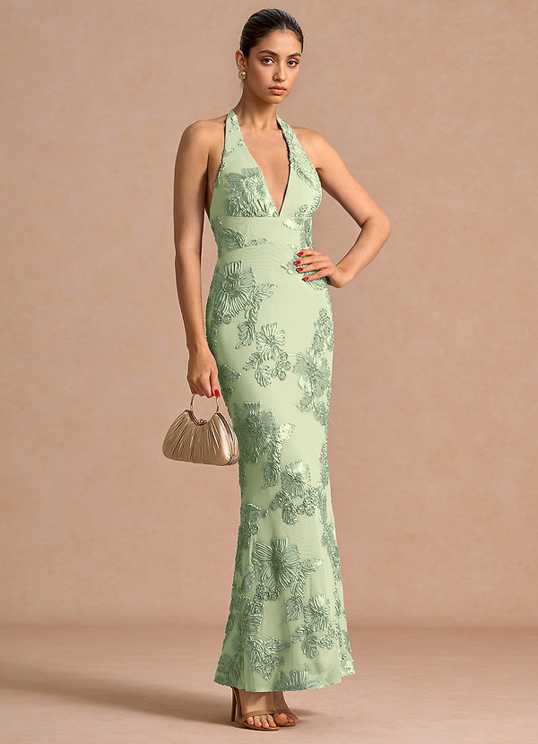 Robe Longue Vert Clair Cipriana image1
