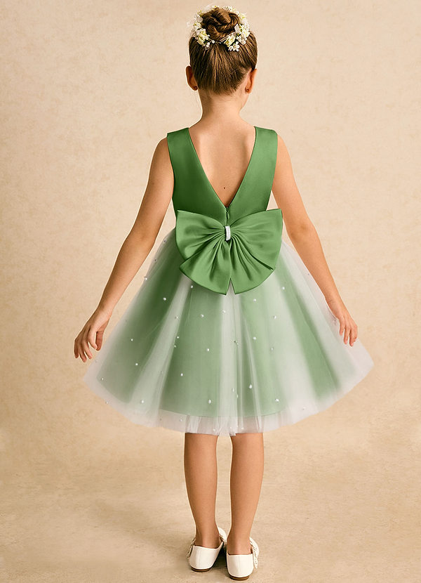 Azazie Esme Klänningar för brudeflicka Klä Balklänning i Tyll Rosett image1