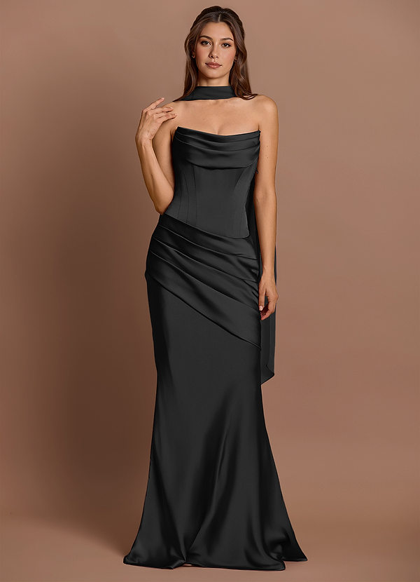 Vestido Negro Largo Pelagia image1