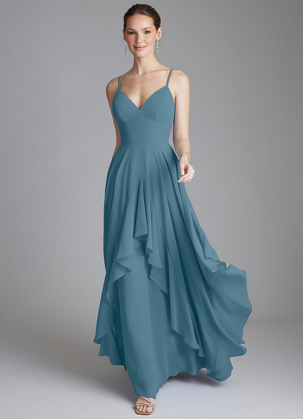 Azazie Zaina Bridesmaid Dresses Bermuda A-Line Chiffon Dress image1