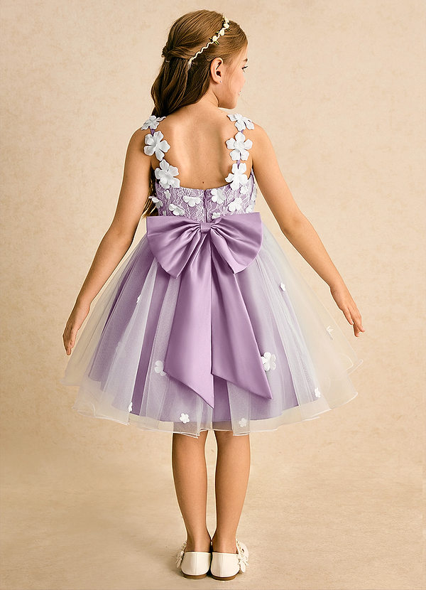 Azazie Junebug Vestidos de Niña de Flores Vestido de Marfil Wisteria de Tul de Princesa con Encaje image1