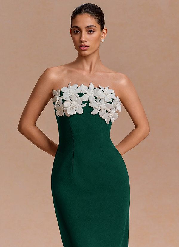 Azzurra Forest Green Maxi Dress image1