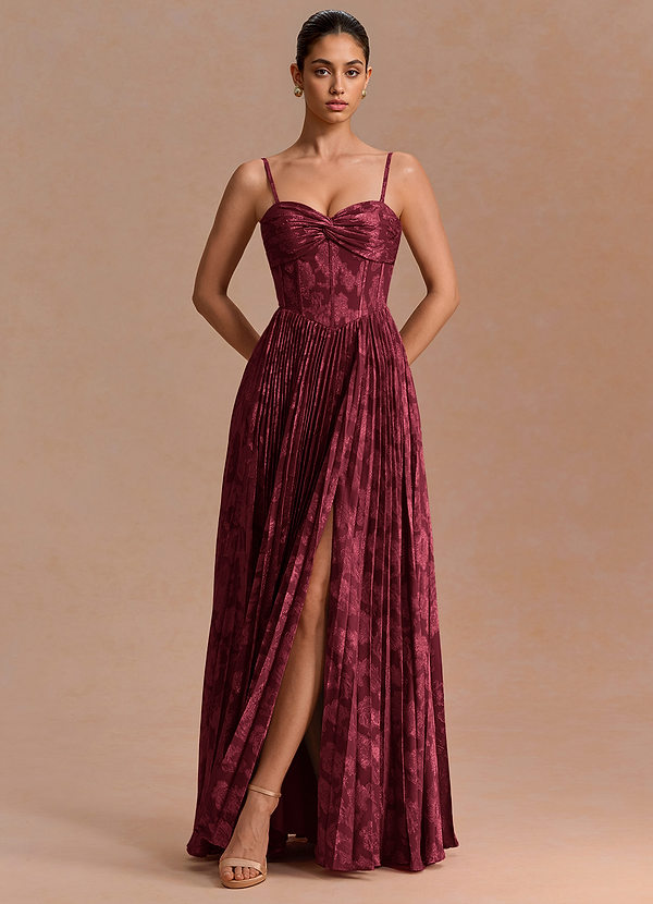 Delfina Wine Maxi Dress image1