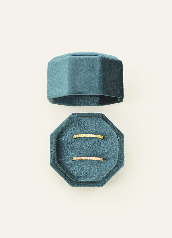 front Wedding Day Velvet Ring Box