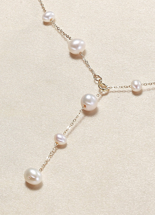 back Pure Pearl Necklace