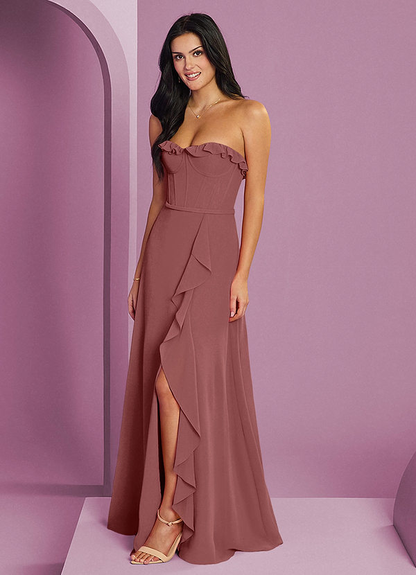 Barbie ♥ Azazie Bridesmaid Dresses Amethyst A-Line Sweetheart Neckline Chiffon Dress image1