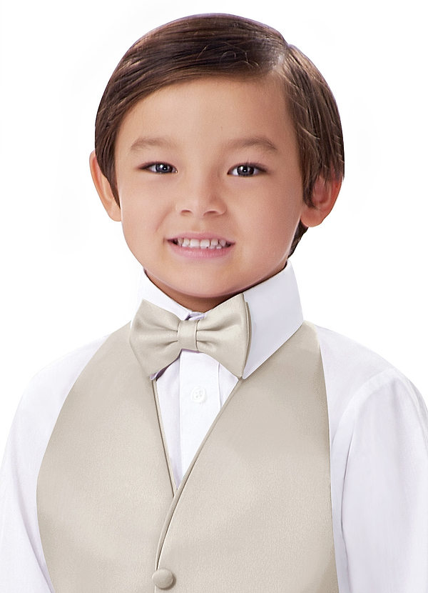 front Collezione Gentlemen Papillon da bambino pre-annodato in raso opaco