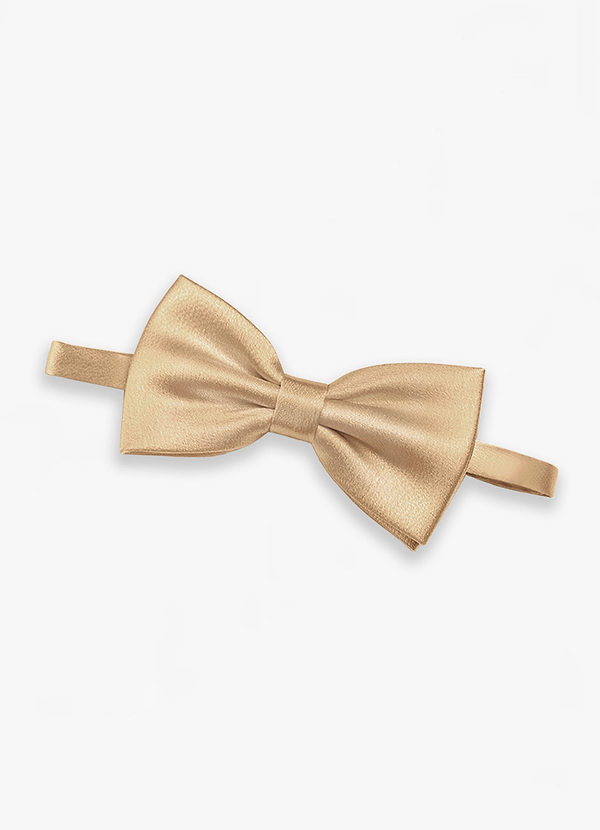 front Adjustable Metallic Satin Pre-Tied Bow Tie